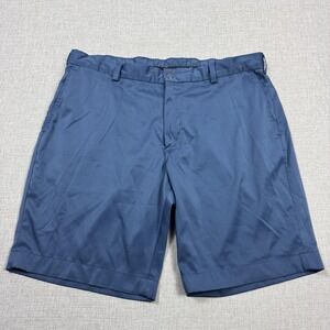 Brooks Brothers Shorts Mens 38 Blue Bermuda Polyester Spandex 10 Inseam